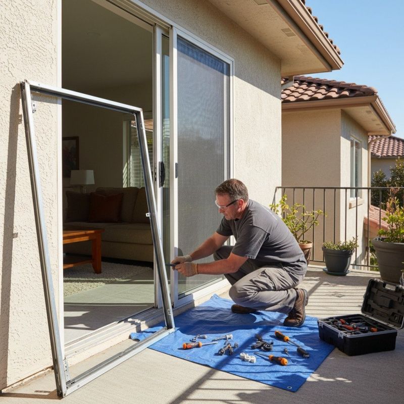 Patio Door Track Repair in Conroe, TX